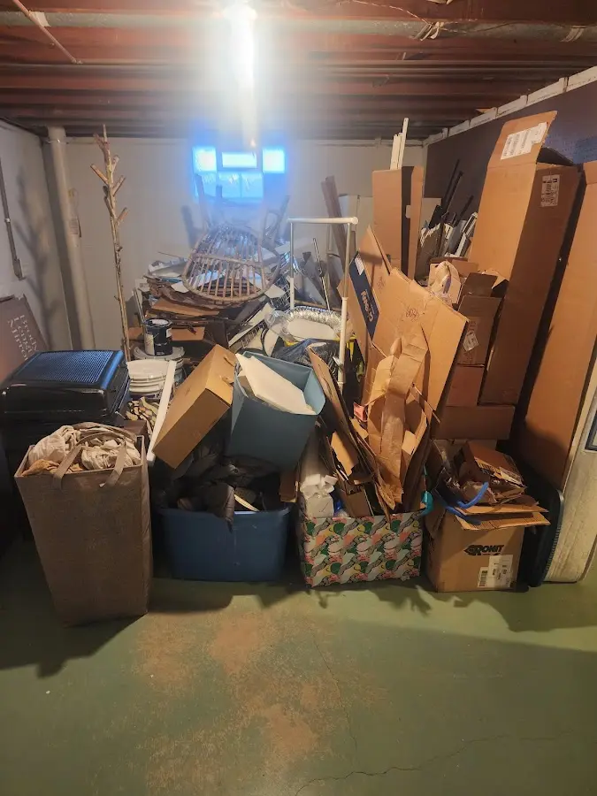 Roll-off dumpster container at job site for Construction Dumpster Rental in Great Neck Estates